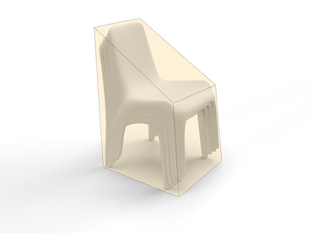 Chaise de jardin en Membrane PVC 670gr/m² Beige ral 1015