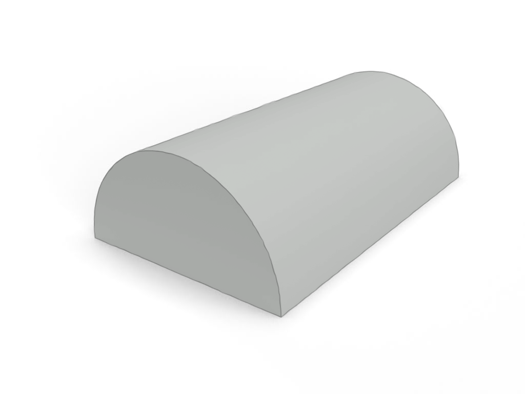 Housse Cylindre Tronqué en Membrane PVC 670gr/m² Gris clair RAL 7038