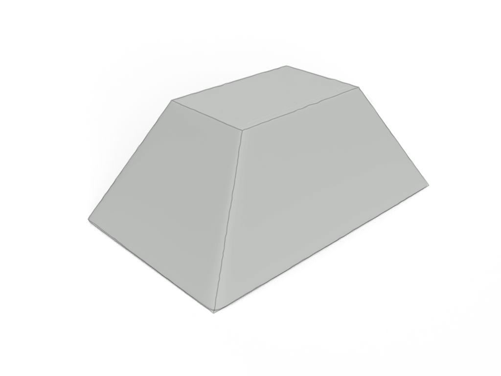 Pyramide Tronqué en Membrane PVC 670gr/m² Gris clair RAL 7038