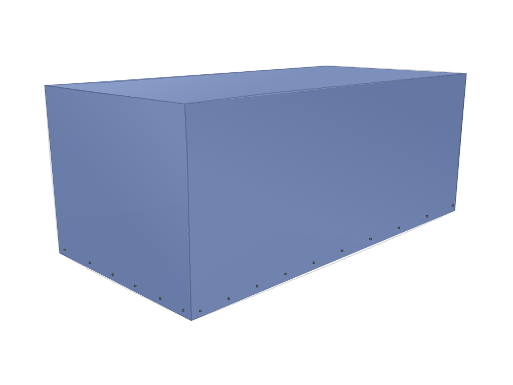 Housse Rectangle en Membrane PVC 670gr/m² Bleu foncé RAL 5002