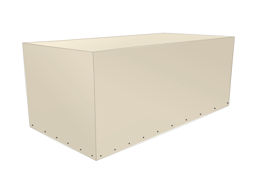 Housse Rectangle en Membrane PVC 670gr/m² Beige ral 1015