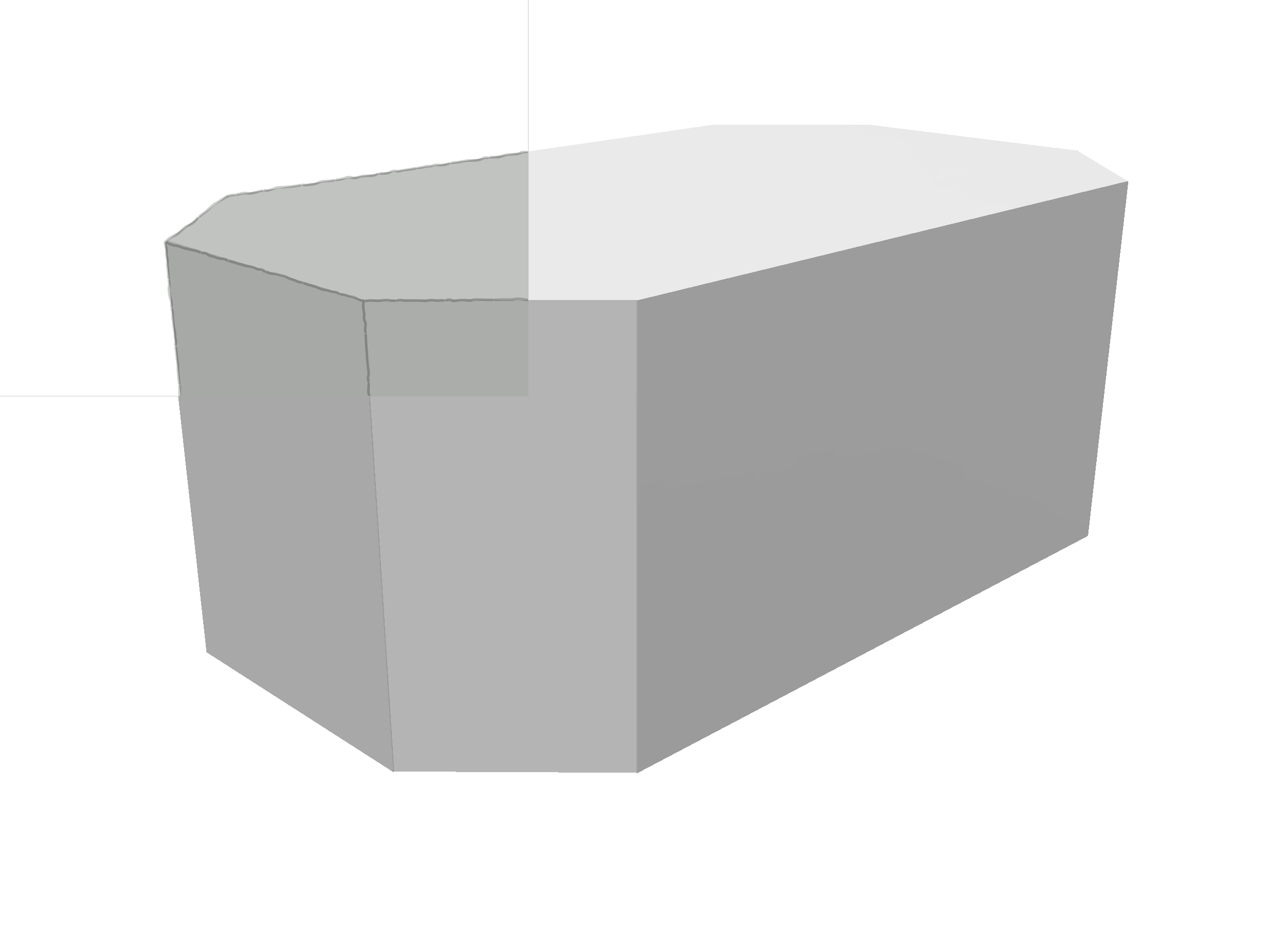 Housse Octogonale en Membrane PVC 670gr/m² Gris clair RAL 7038