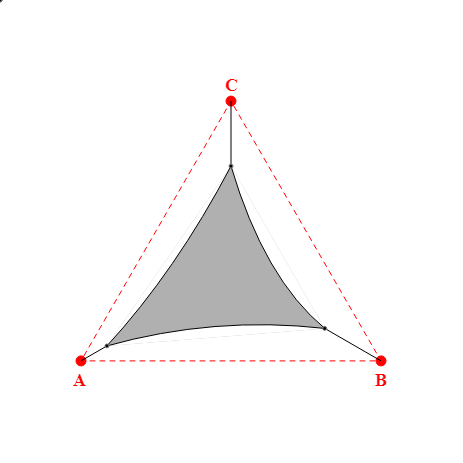 Voile d'ombrage triangle en Soltis Perform 92 alu/blanc 92-2051 - 2,18x1,87x2,18m
