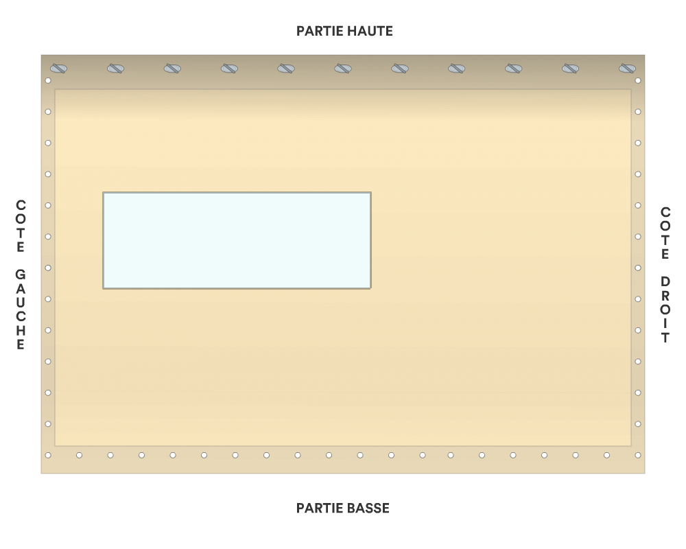 Bâche de façade pour mobil-home