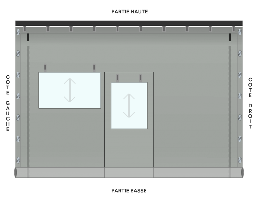 Bâche de façade pour mobil-home