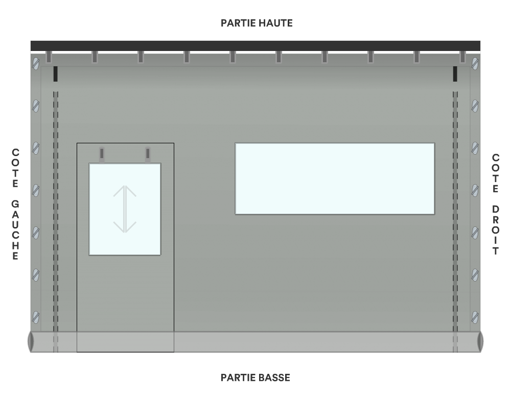 Bâche de façade pour mobil-home