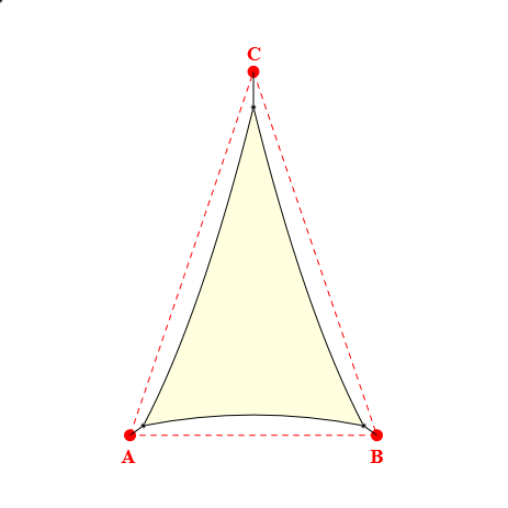 Voile d'ombrage triangle en Soltis Lounge 96 Blanc Cassé 96-1103 - 4,01x6,14x6,14m