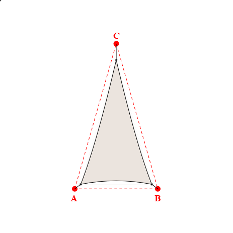 Voile d'ombrage triangle en Soltis Lounge 96 Karité 96-50843 - 2,82x5,13x5,13m