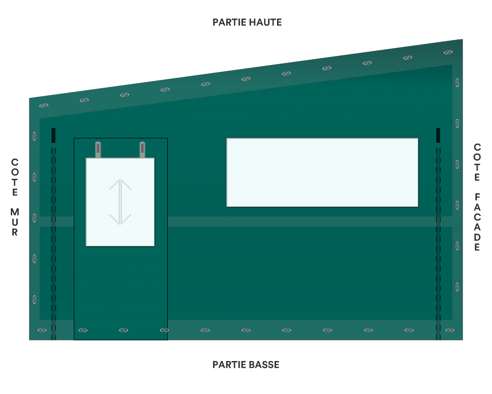 Bâche de façade pour mobil-home