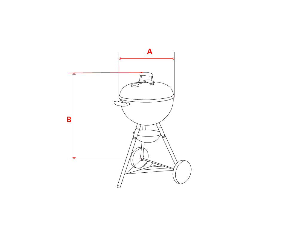 Housse de barbecue   en Membrane PVC 670gr/m² Noir RAL 9005