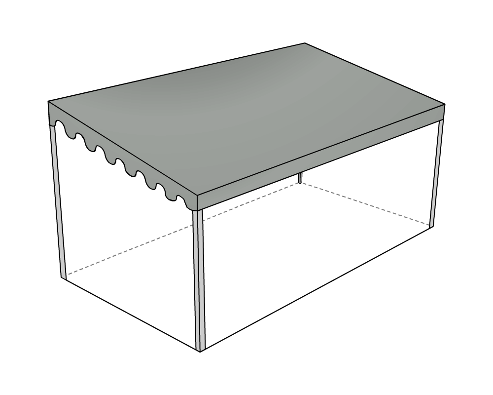 Bâche de toit pour terrasse dee mobil-home