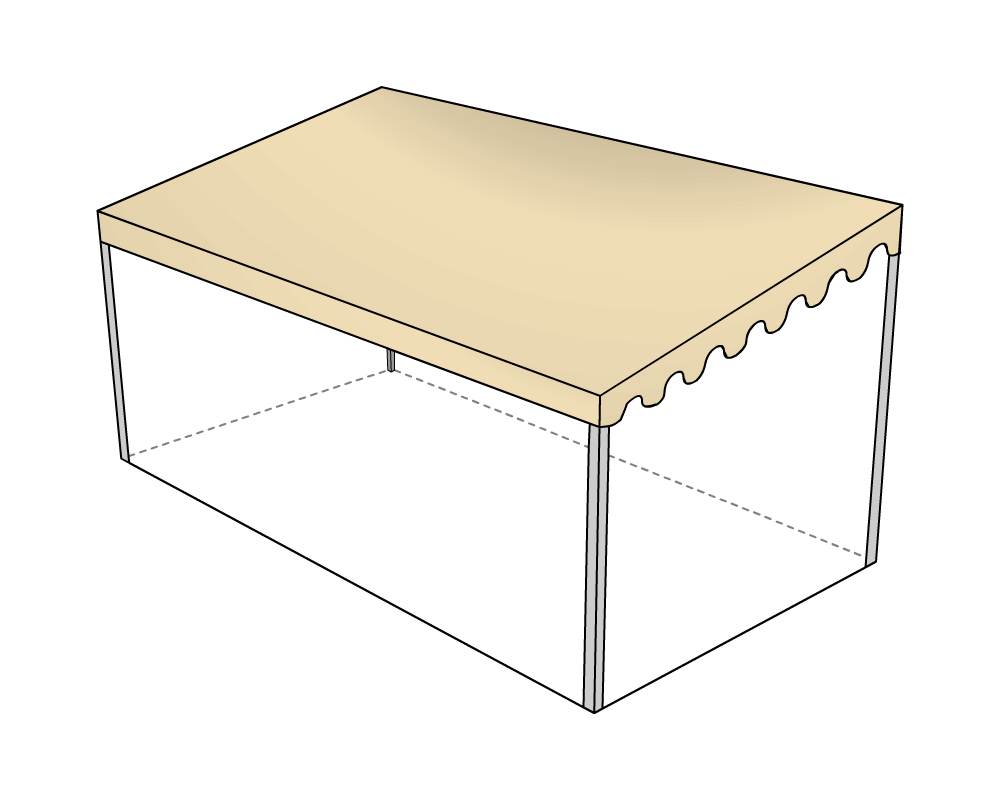 Bâche de toit pour terrasse dee mobil-home