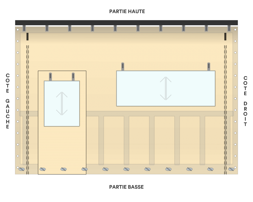 Bâche de façade pour mobil-home