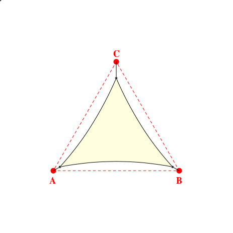 Voile d'ombrage triangle en Soltis Lounge 96 Blanc Cassé 96-1103 - 4,48x4,18x4,18m