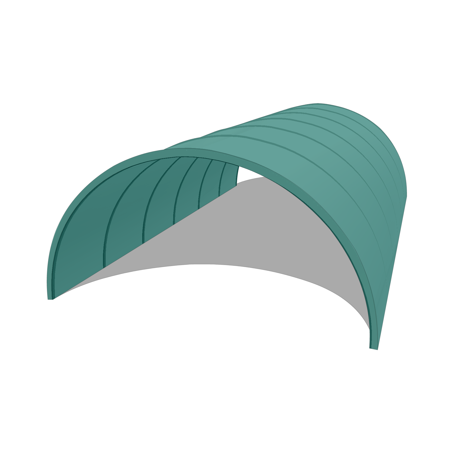 Bâche pour tunnel 14x12m  en AGRI 720 BC Vert/blanc