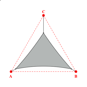 Voile d'ombrage triangle en Soltis Lounge 96 Galet 96-2171 - 3,18x2,59x2,59m