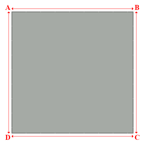 Bâche plate rectangle sur mesure en Membrane PVC 670gr/m² Gris clair RAL 7038 - 9.00x9.00m