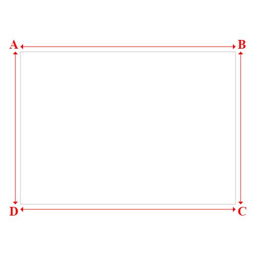 Bâche plate rectangle sur mesure en Membrane PVC 670gr/m² Blanc RAL 9016 - 7.66x5.43m