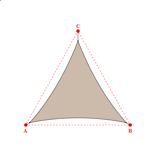 Voile d'ombrage triangle en Soltis Lounge 96 Sandy beige 96-2135 - 6,28x6,17x6,17m