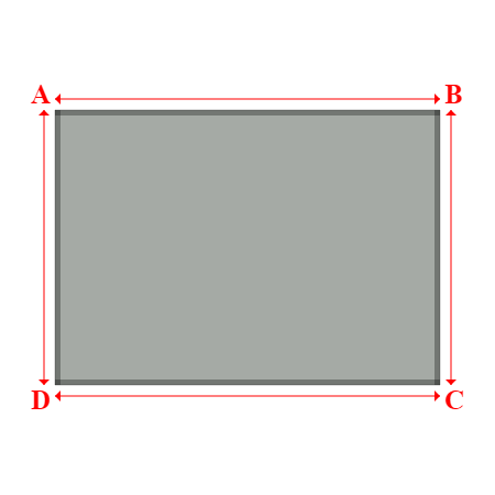 Bâche plate rectangle sur mesure en Membrane PVC 670gr/m² Gris clair RAL 7038 - 3.50x2.50m