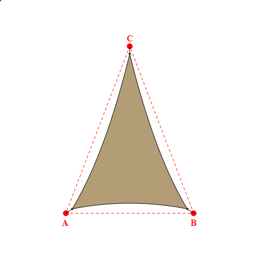 Voile d'ombrage triangle en Soltis Perform 92 Poivre 92-2012 - 4,50x6,47x6,47m