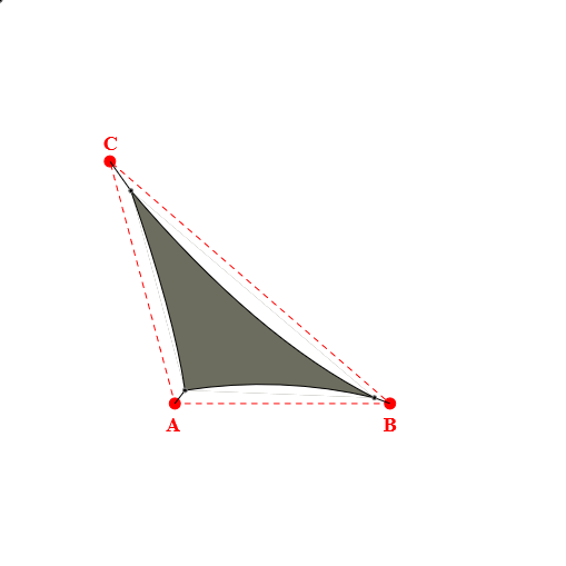 Voile d'ombrage triangle en Soltis Perform 92 Gris foncé 92-51177 - 3,40x5,74x3,71m