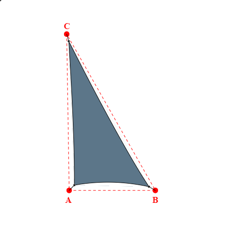 Voile d'ombrage triangle en Soltis Perform 92 Gris céleste 92-51178 - 3,03x6,74x5,85m