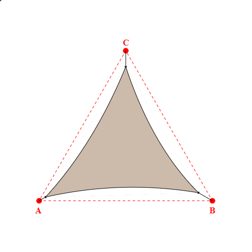 Voile d'ombrage triangle en Soltis Lounge 96 Sandy beige 96-2135 - 6,17x5,87x6,17m