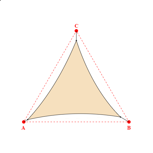 Voile d'ombrage triangle en Soltis Lounge 96 Vanille 96-8861 - 6,17x5,87x6,17m