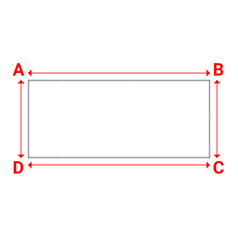 Bâche plate rectangle sur mesure en Membrane PVC 670gr/m² Blanc RAL 9016 - 7.00x3.00m
