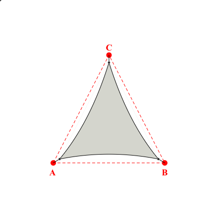 Voile d'ombrage triangle en Soltis Perform 92 Galet 92-2171 - 3,98x4,37x4,37m