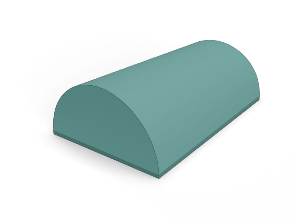 Housse Cylindre Tronqué en Membrane PVC 670gr/m² Vert industrie RAL 6026