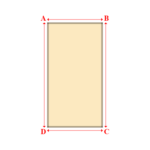 Bâche plate rectangle sur mesure en Membrane PVC 670gr/m² Beige ral 1015 - 1.85x3.50m