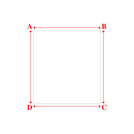 Bâche plate rectangle sur mesure en Membrane PVC 670gr/m² Blanc RAL 9016 - 2.30x2.50m
