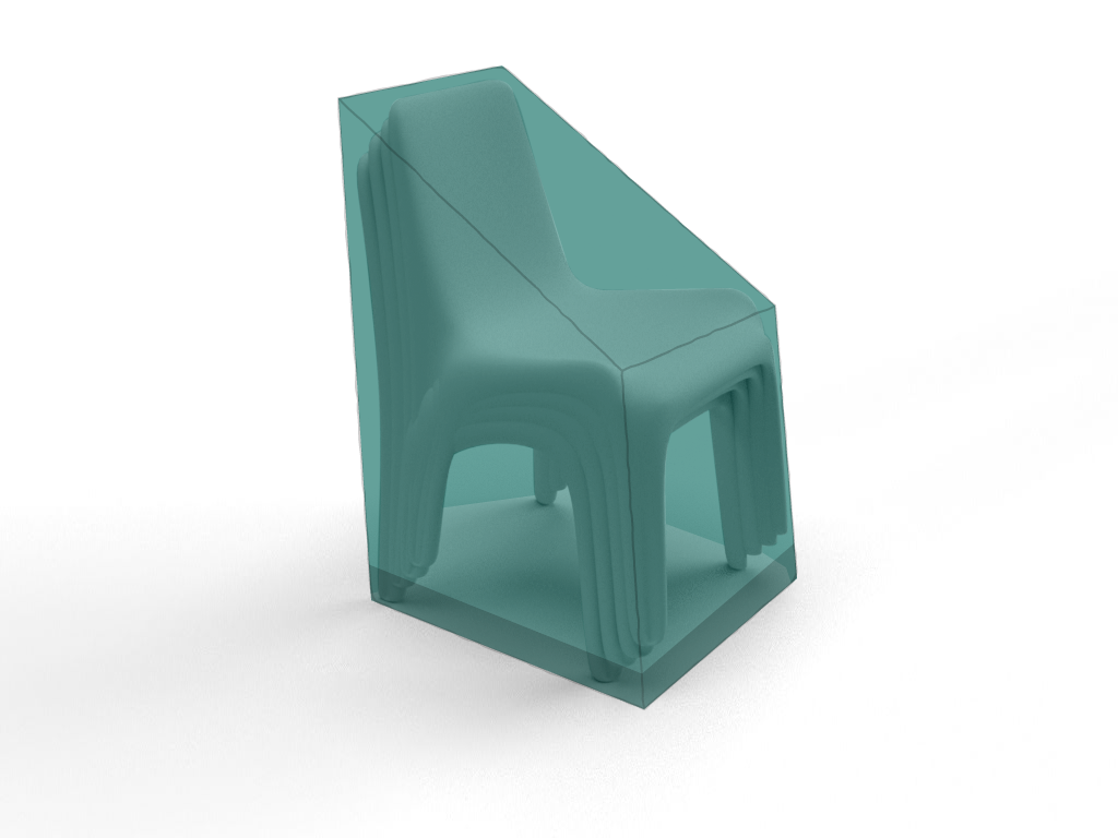 Chaise de jardin en Membrane PVC 670gr/m² Vert industrie RAL 6026