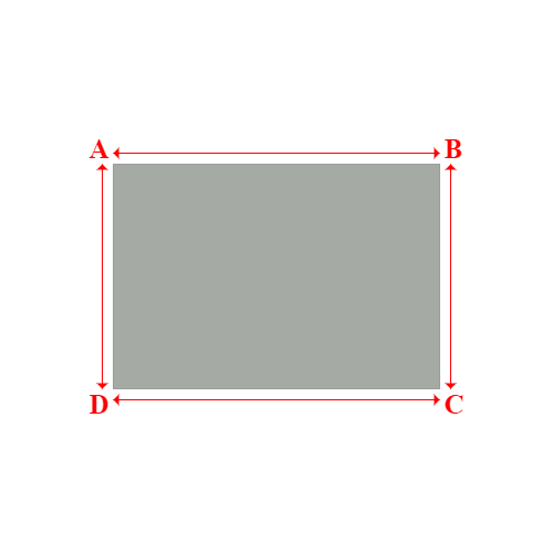 Bâche plate rectangle sur mesure en Membrane PVC 670gr/m² Gris clair RAL 7038 - 2.95x2.03m