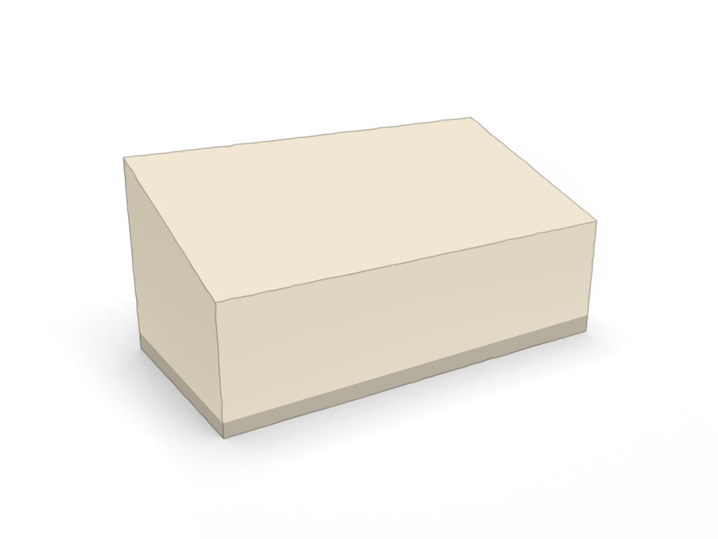 Trapézoïdale en Membrane PVC 670gr/m² Beige ral 1015