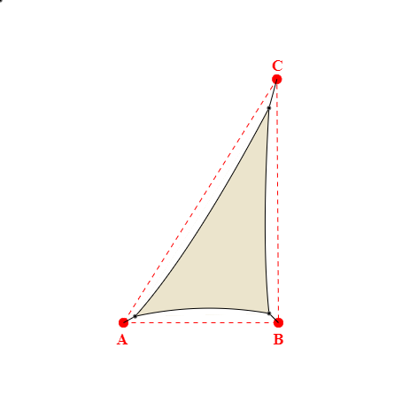Voile d'ombrage triangle en Soltis Perform 92 Karité 92-50843 - 3,02x4,63x5,59m