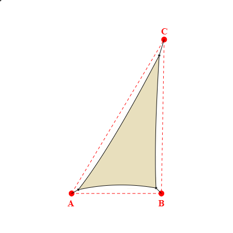 Voile d'ombrage triangle en Soltis Perform 92 Quartz 92-50303 - 3,02x5,16x6,10m
