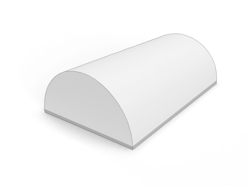 Housse Cylindre Tronqué en Membrane PVC 670gr/m² Blanc RAL 9016