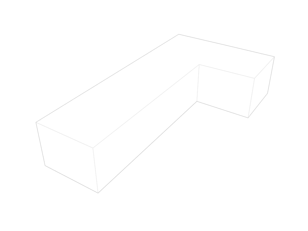 Canapé d'angle de jardin en Membrane PVC 670gr/m² Beige ral 1015