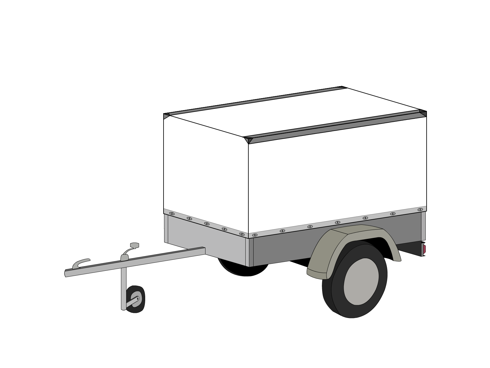 Bâche pour remorque BRIAN JAMES TRAILERS en Protect covert 905F3 900gr/m², toile PVC Etanche Blanc