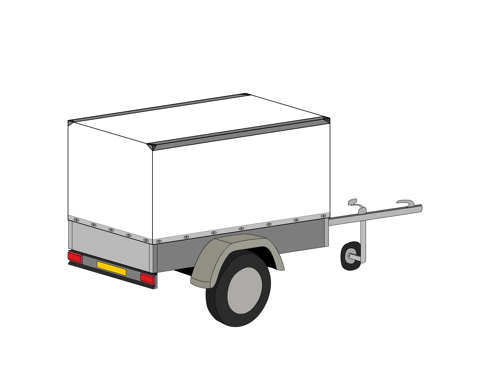 Bâche pour remorque BRIAN JAMES TRAILERS en Protect covert 905F3 900gr/m², toile PVC Etanche Blanc