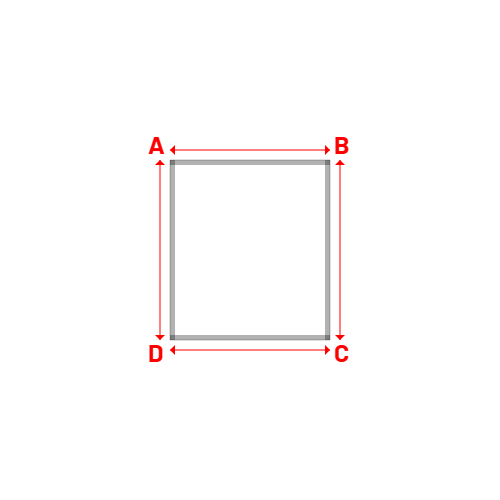 Bâche plate rectangle sur mesure en Membrane PVC 670gr/m² Blanc RAL 9016 - 1.60x1.80m