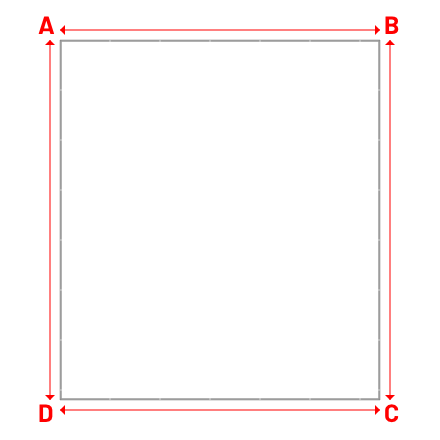 Bâche plate rectangle sur mesure en Membrane PVC 670gr/m² Blanc RAL 9016 - 8.00x9.00m