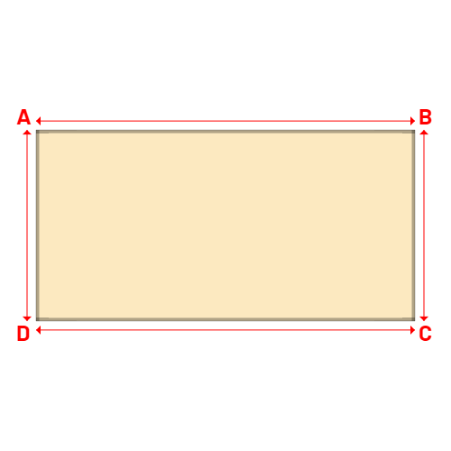 Bâche plate rectangle sur mesure en Membrane PVC 670gr/m² Beige ral 1015 - 6.03x3.04m