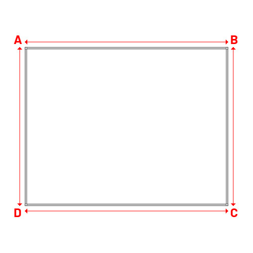 Bâche plate rectangle sur mesure en Membrane PVC 670gr/m² Blanc RAL 9016 - 4.02x3.14m