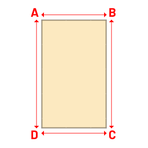 Bâche plate rectangle sur mesure en Membrane PVC 670gr/m² Beige ral 1015 - 3.00x5.00m