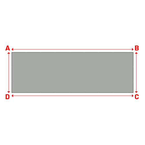 Bâche plate rectangle sur mesure en Membrane PVC 670gr/m² Gris clair RAL 7038 - 15.00x5.00m