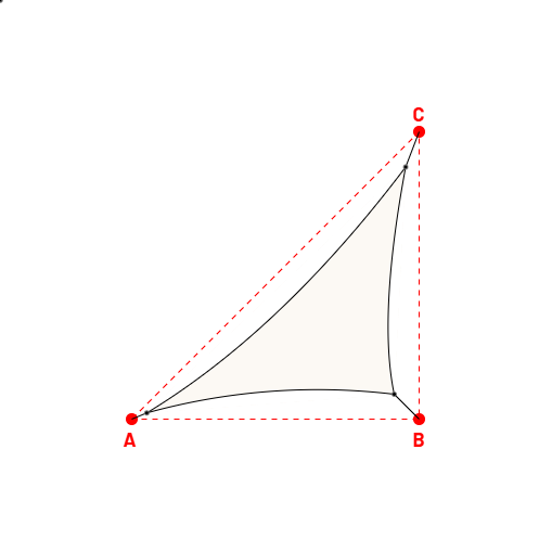 Voile d'ombrage triangle en Soltis Perform 92 Blanc 92-2044 - 4,57x4,19x6,58m